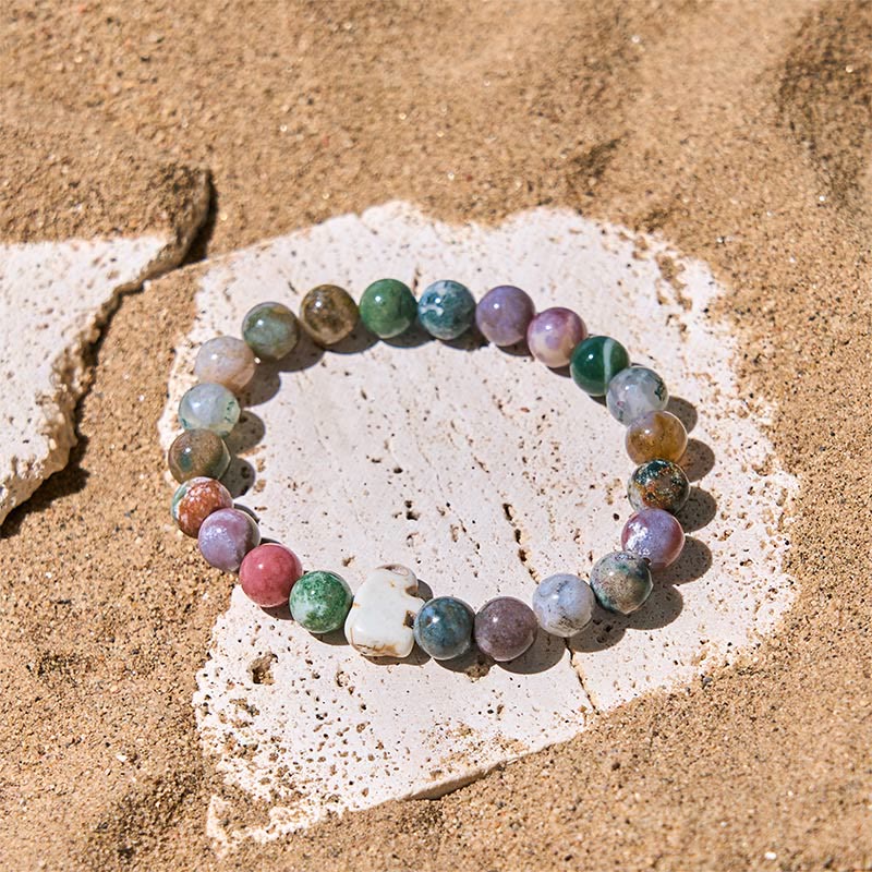 Buddha Stones Natural Various Stones Elephant Spiritual Strength Bracelet