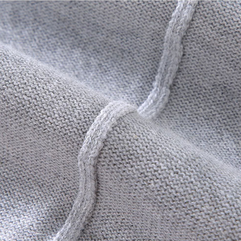 Buddha Stones Ribbed Solid Color Hem Design Men's Mock Neck Long Sleeve Pure Cotton Sweater