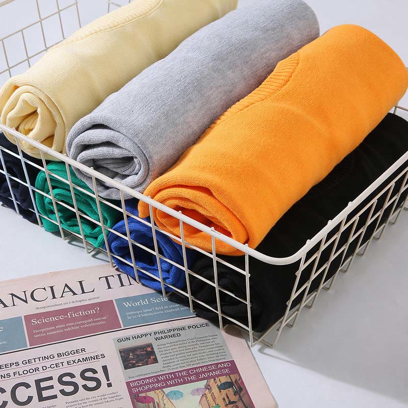 Buddha Stones Ribbed Design Pure Cotton Thermal Men's Crew Neck Long Sleeve Sweater