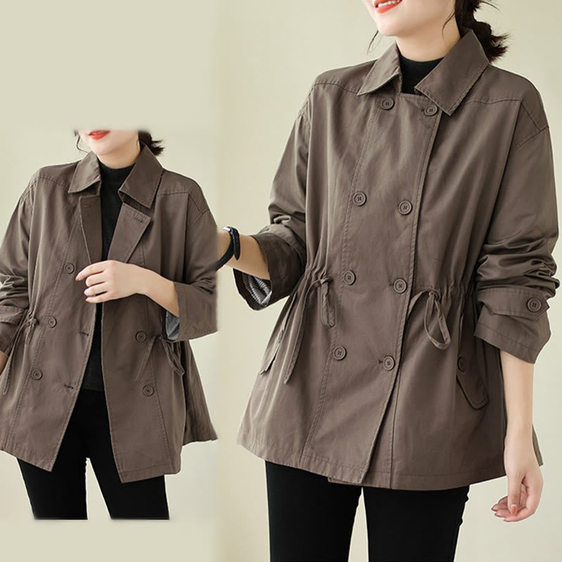 Buddha Stones Women's Long Sleeve Button Cotton Jacket
