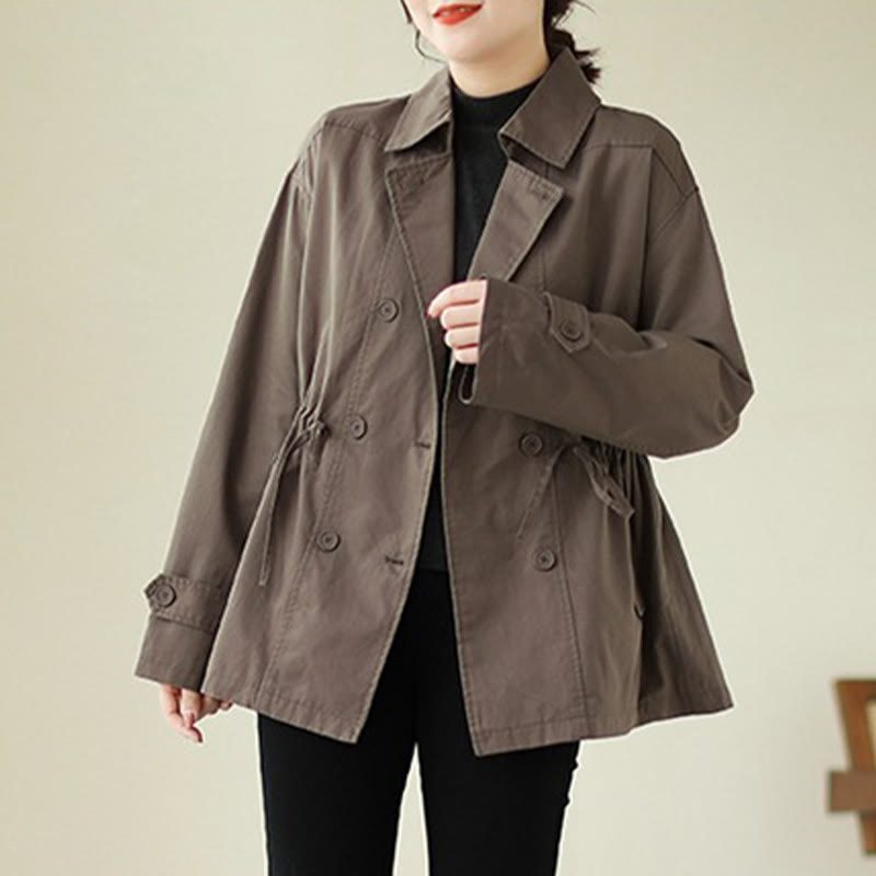 Buddha Stones Women's Long Sleeve Button Cotton Jacket