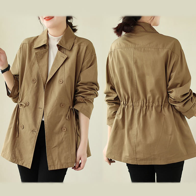 Buddha Stones Women's Long Sleeve Button Cotton Jacket