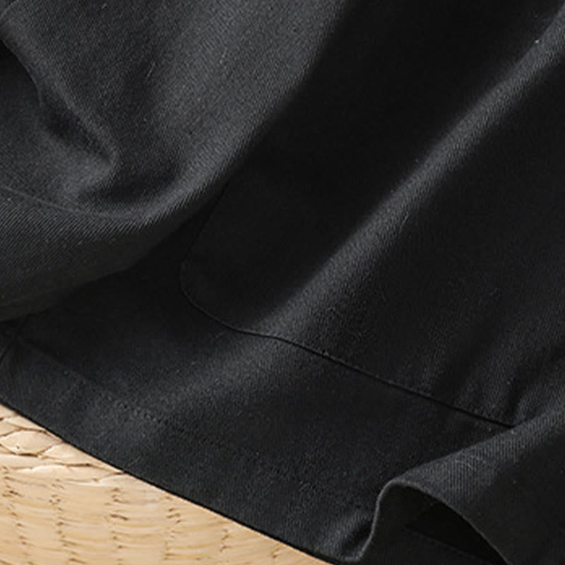 Buddha Stones Casual Women's Long Sleeve Stand Collar Cotton Polyester Shirt With Pockets
