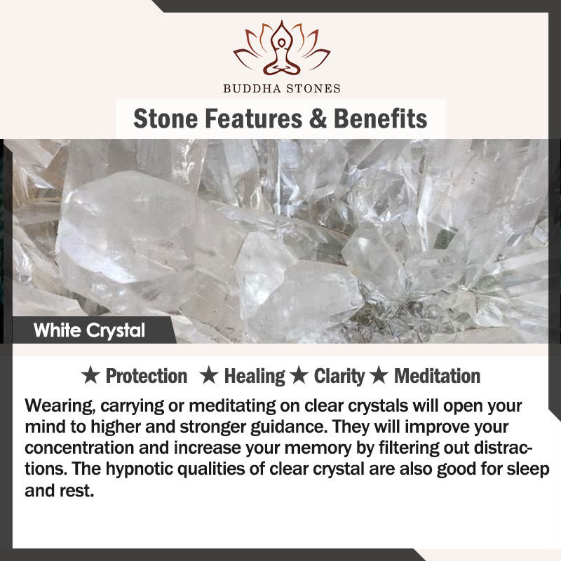 Buddha Stones Natural White Crystal Flower 925 Sterling Silver Adjustable Healing Ring