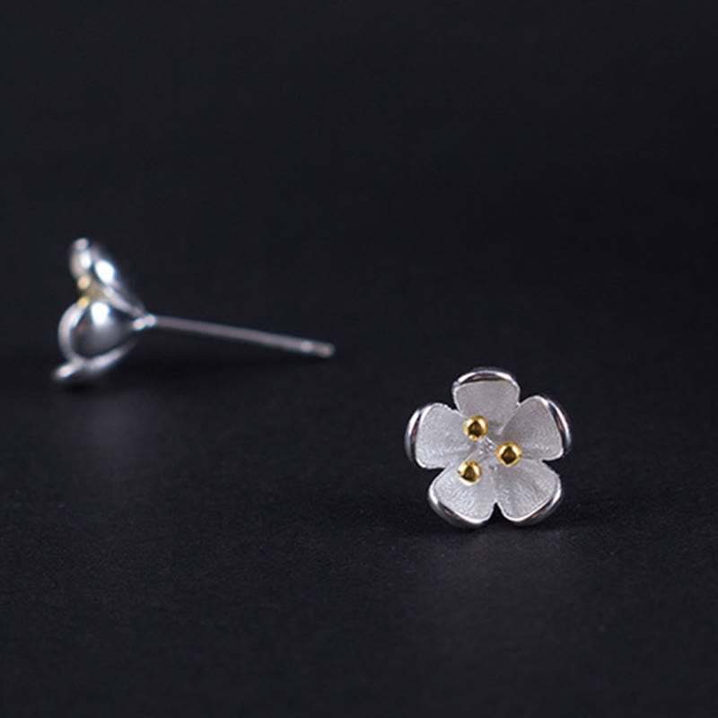 Buddha Stones 925 Sterling Silver Golden Stamens Balance Earrings