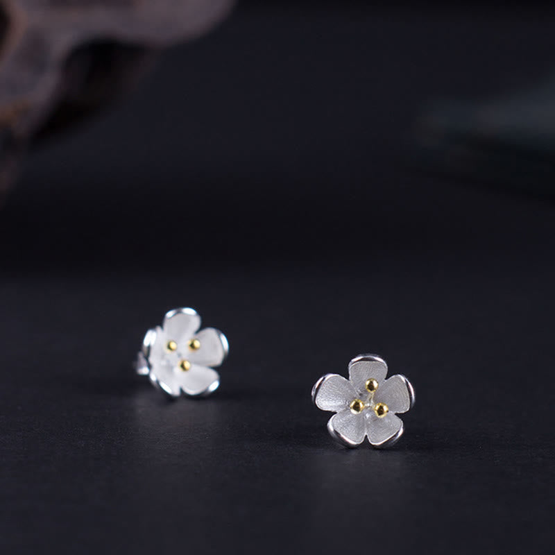 Buddha Stones 925 Sterling Silver Golden Stamens Balance Earrings