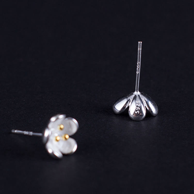 Buddha Stones 925 Sterling Silver Golden Stamens Balance Earrings