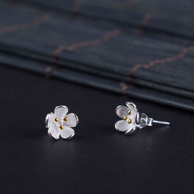 Buddha Stones 925 Sterling Silver Golden Stamens Balance Earrings