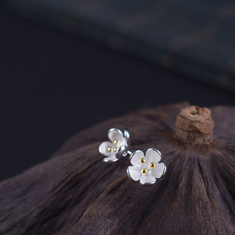 Buddha Stones 925 Sterling Silver Golden Stamens Balance Earrings