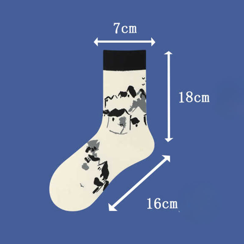 Buddha Stones Casual Sailboat Ancient Town Lotus Orchid Countryside Micro Crew Women's Socks
