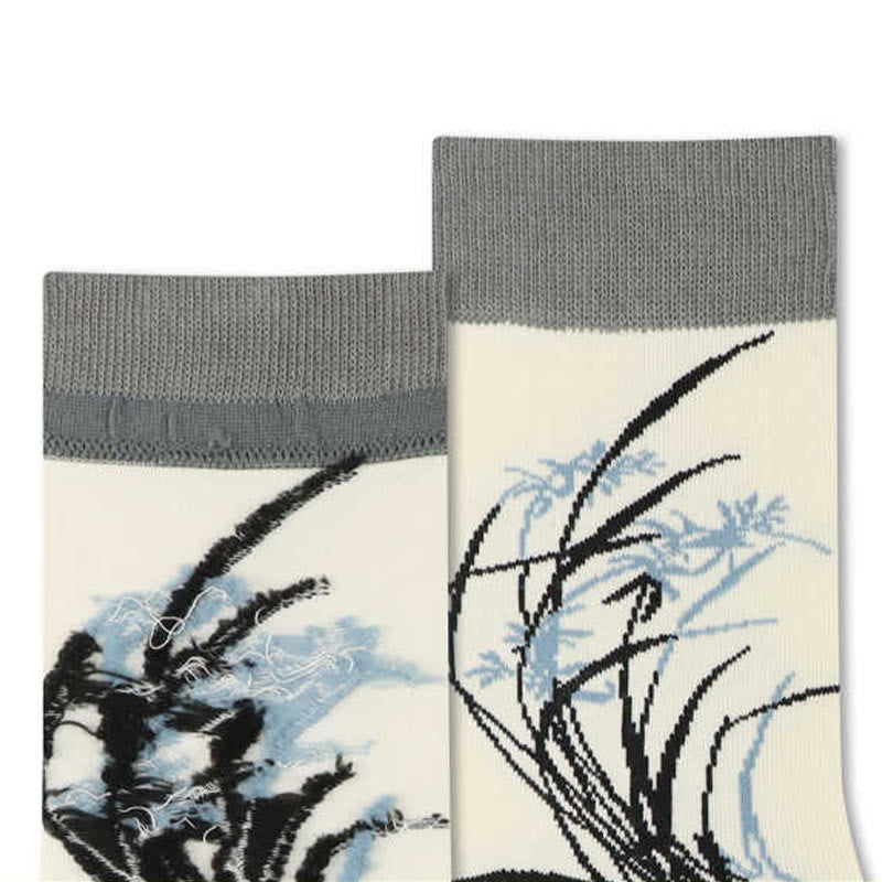 Buddha Stones Casual Sailboat Ancient Town Lotus Orchid Countryside Micro Crew Women's Socks