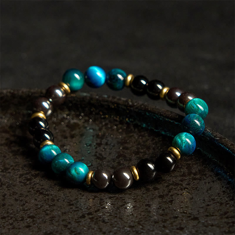 Buddha Stones Natural Blue Tiger Eye Beads Balance Bracelet