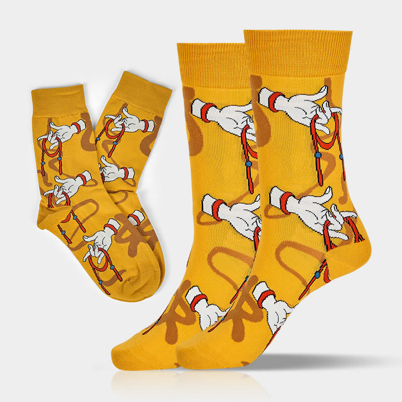 Buddha Stones Casual Sacred Buddha Hand Holding Red Rope Micro Crew Women's Socks