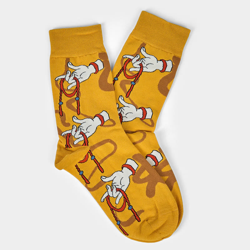 Buddha Stones Casual Sacred Buddha Hand Holding Red Rope Micro Crew Women's Socks