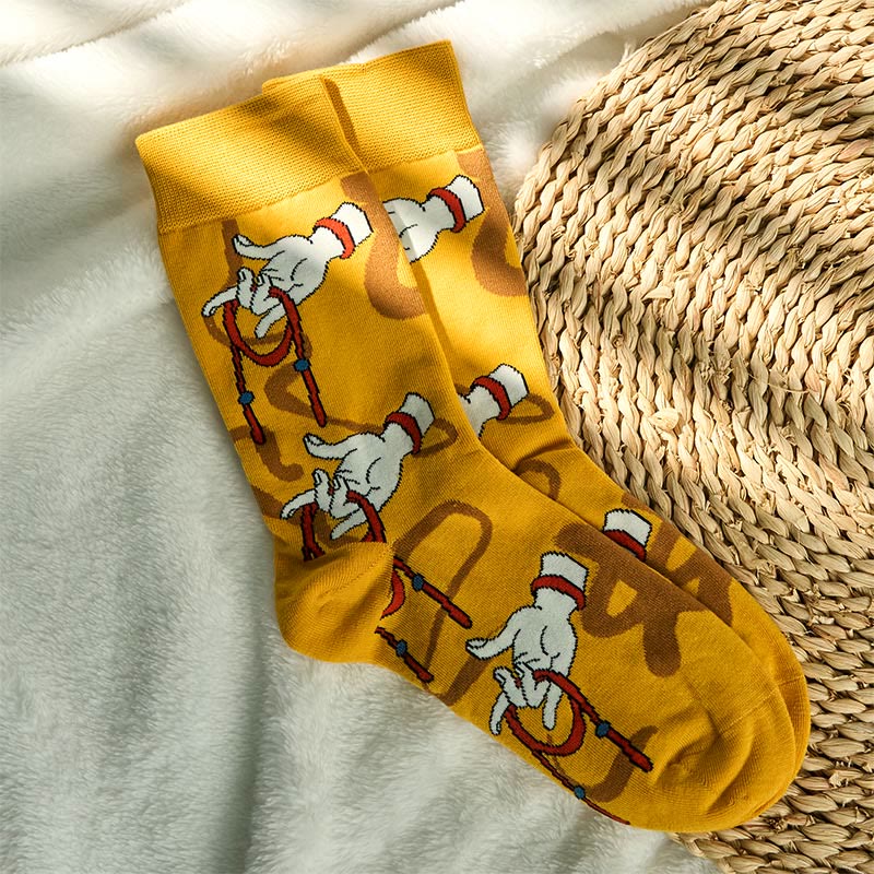 Buddha Stones Casual Sacred Buddha Hand Holding Red Rope Micro Crew Women's Socks