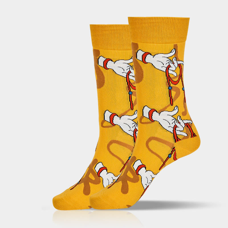 Buddha Stones Casual Sacred Buddha Hand Holding Red Rope Micro Crew Women's Socks