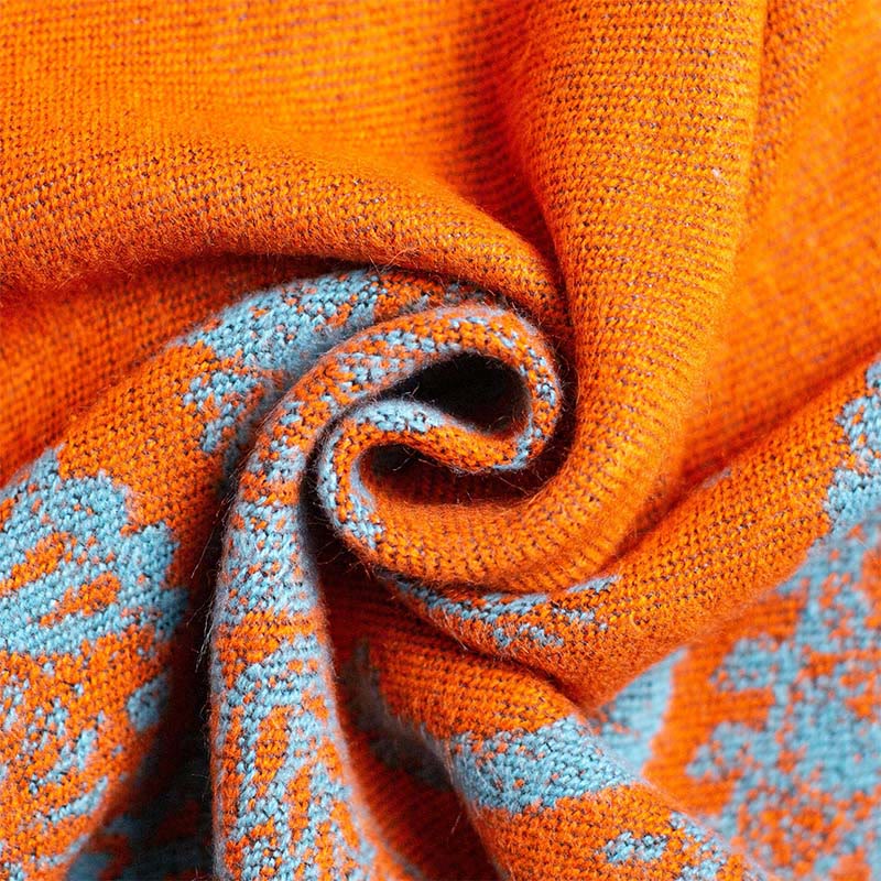 Buddha Stones Fall Winter Tibetan Paisley Pattern Shawl Thermal Cozy Unisex Scarf Wrap