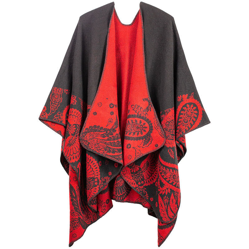 Buddha Stones Fall Winter Tibetan Paisley Pattern Shawl Thermal Cozy Unisex Scarf Wrap
