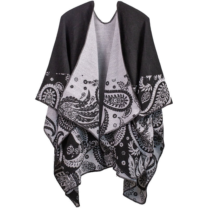 Buddha Stones Fall Winter Tibetan Paisley Pattern Shawl Thermal Cozy Unisex Scarf Wrap