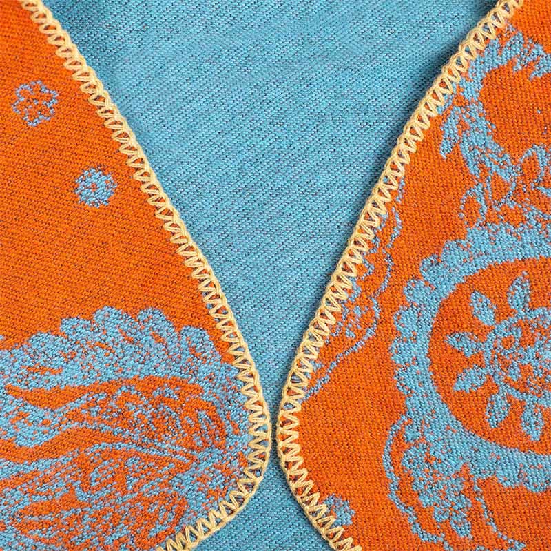Buddha Stones Fall Winter Tibetan Paisley Pattern Shawl Thermal Cozy Unisex Scarf Wrap