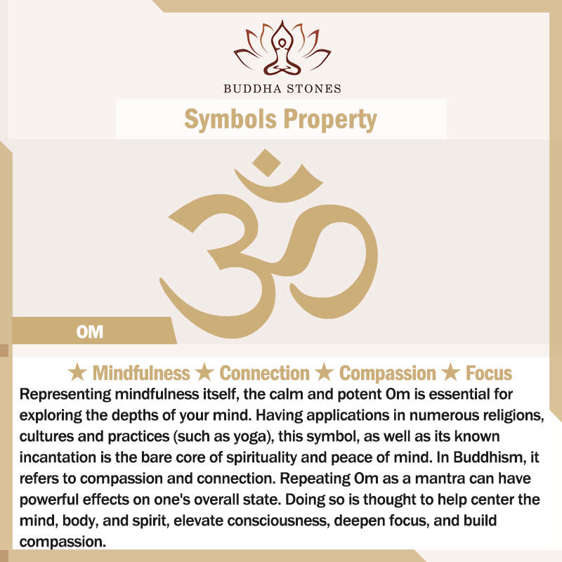 Buddha Stones Om Symbol Hollow Flower Design Stainless Steel Connection Necklace Pendant