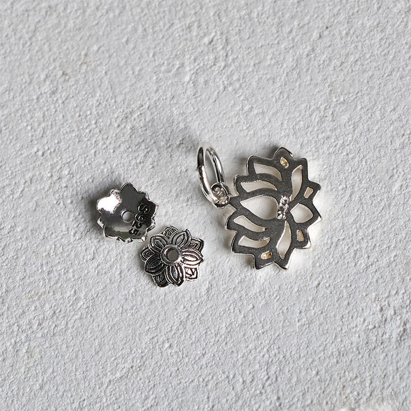 Buddha Stones 925 Sterling Silver Lotus Design Picasso Jasper Positive Bracelet