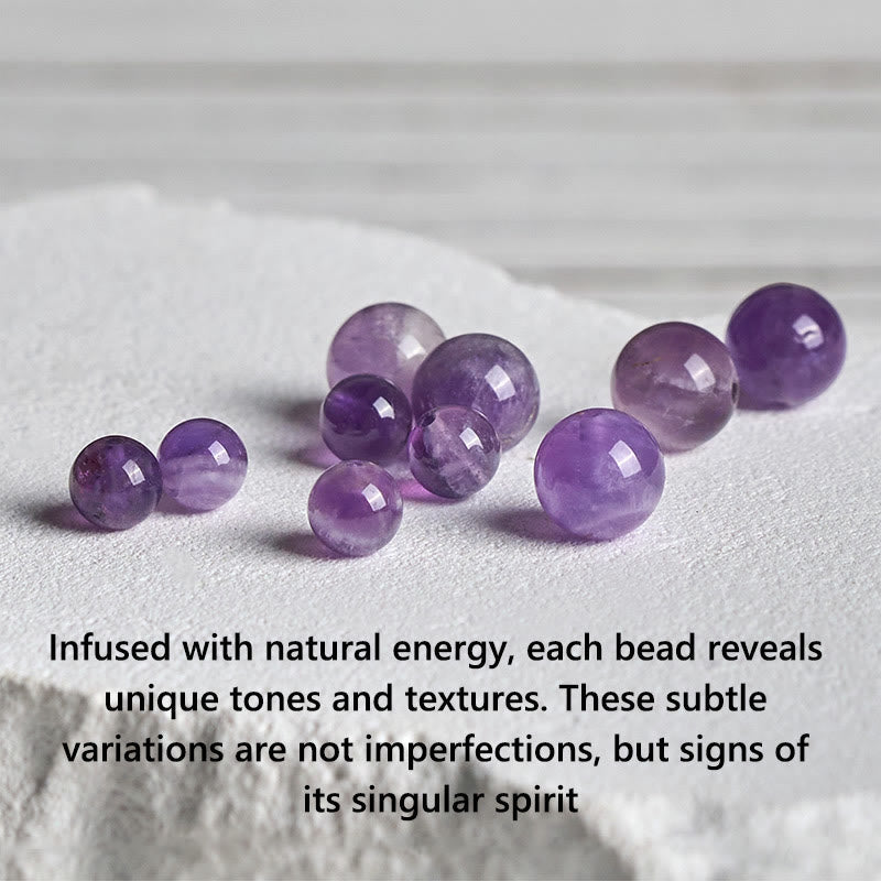 Buddha Stones 925 Sterling Silver Amethyst Lotus Design Natural Balance Bead Bracelet