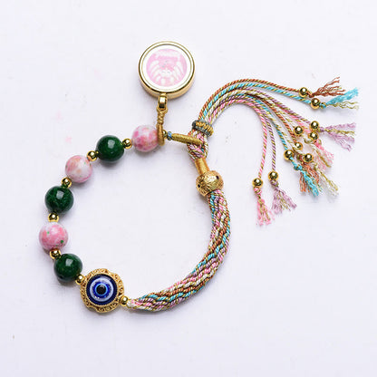 Buddha Stones Tibet Evil Eye Nine Tailed Fox Thangka Keep Away Evil Spirits String Bracelet