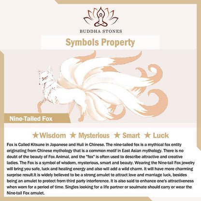 Buddha Stones Tibet Evil Eye Nine Tailed Fox Thangka Keep Away Evil Spirits String Bracelet