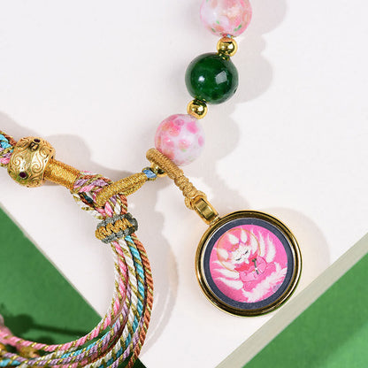 Buddha Stones Tibet Evil Eye Nine Tailed Fox Thangka Keep Away Evil Spirits String Bracelet