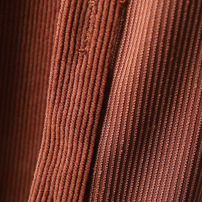 Buddha Stones Corduroy Women's Cotton Long Sleeve Jacket With Pockets