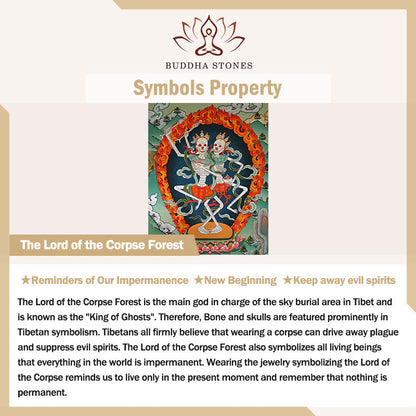 Buddha Stones Tibet Bone Beads The Lord Of The Corpse Forest Reminders of Our Impermanence Bracelet