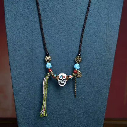 Buddha Stones Tibetan Skull The Lord Of The Corpse Forest Keep Away Evil Spirits Necklace Pendant