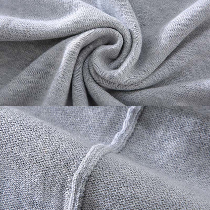 Buddha Stones Ribbed Design Pure Cotton Thermal Men's Crew Neck Long Sleeve Sweater