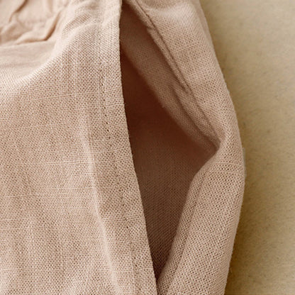 Buddha Stones Solid Color Cotton Women's Wide Leg Pants With Pockets
