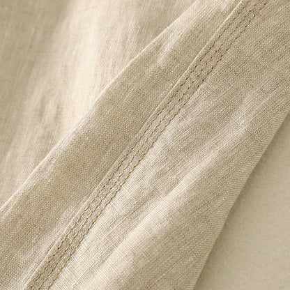 Buddha Stones Casual Plain Rope Women's Cotton Pants With Pockets