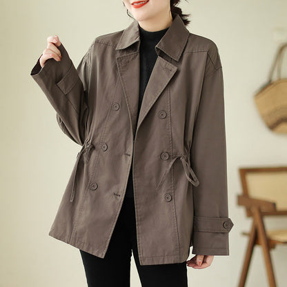 Buddha Stones Women's Long Sleeve Button Cotton Jacket