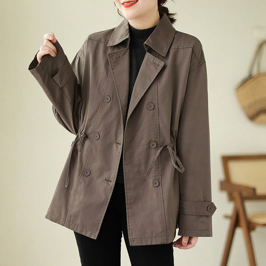 Buddha Stones Women's Long Sleeve Button Cotton Jacket