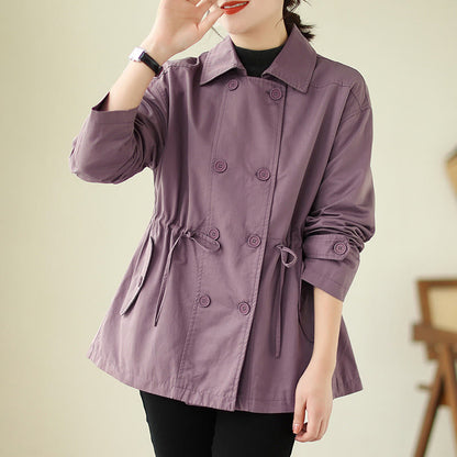 Buddha Stones Women's Long Sleeve Button Cotton Jacket