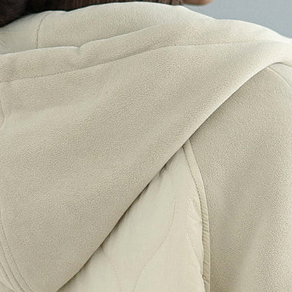 Buddha Stones Women's Long Sleevethickened Warm Hood Cotton Jacket With Pockets