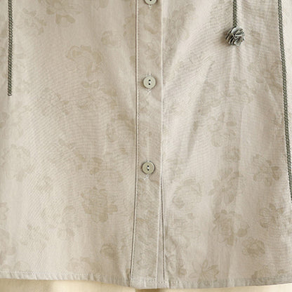 Buddha Stones Casual Embroidered Florals Women's Long Sleeve Polyester Shirt
