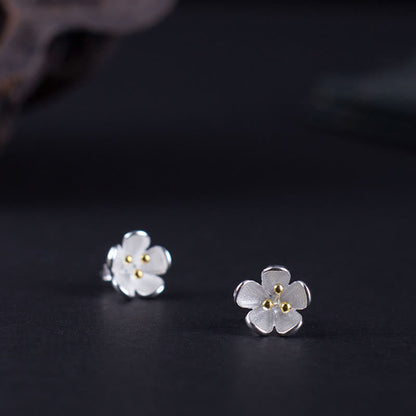 Buddha Stones 925 Sterling Silver Golden Stamens Balance Earrings