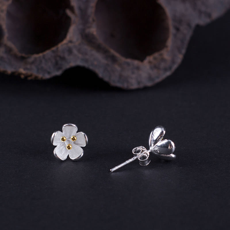 Buddha Stones 925 Sterling Silver Golden Stamens Balance Earrings