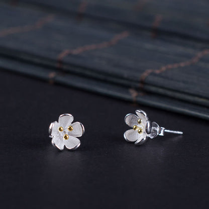 Buddha Stones 925 Sterling Silver Golden Stamens Balance Earrings