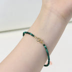 Buddha Stones 3mm Natural Malachite Ultra-thin Beads Anti-anxiety Bracelet
