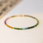 Buddha Stones 2.5mm Natural Tourmaline Ultra-thin Beads Positive Bracelet