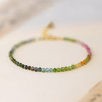 Buddha Stones 2.5mm Natural Tourmaline Ultra-thin Beads Positive Bracelet