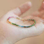 Buddha Stones 2.5mm Natural Tourmaline Ultra-thin Beads Positive Bracelet