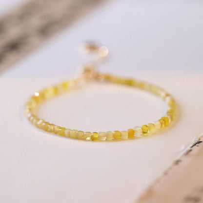 Buddha Stones 2mm Natural Opal Ultra-thin Beads Motivation Bracelet