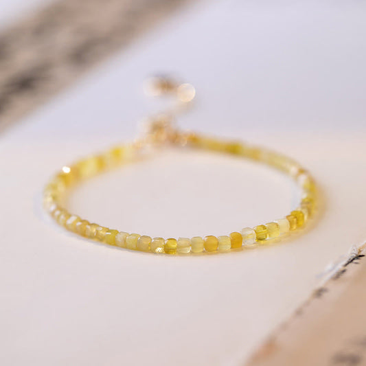 Buddha Stones 2mm Natural Opal Ultra-thin Beads Motivation Bracelet